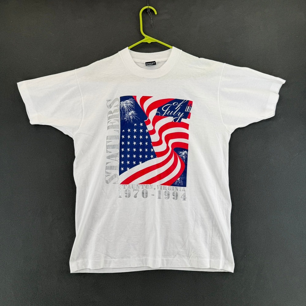 Vintage 1994 Statlers Staunton VA 4th of July T-Shirt Fruit of the Loom Large